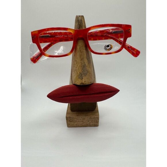 eyebobs Dot Com reading glasses strength 1.50 new without case pink orange red - Picture 1 of 4